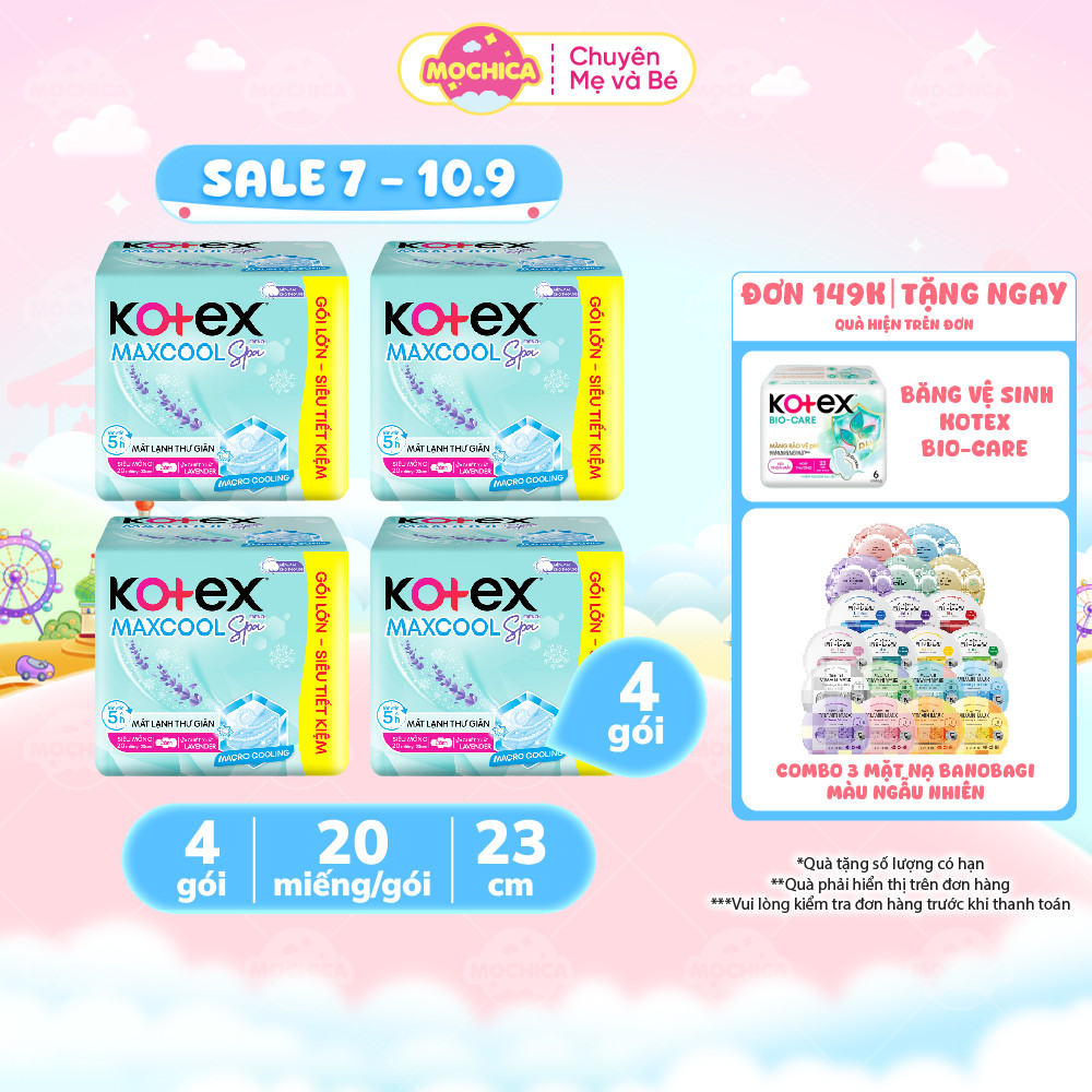 Băng vệ sinh Kotex Max cool French Spa 20 miếng, siêu mỏng - Mochishop _Mochica
