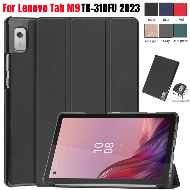 Ốp Màu Trơn Cho Lenovo Tab M9 Ốp Lưng TB-310FU 9 inch 2023 Mỏng Từ Tính Gấp Máy Tính Bảng Dành Cho L