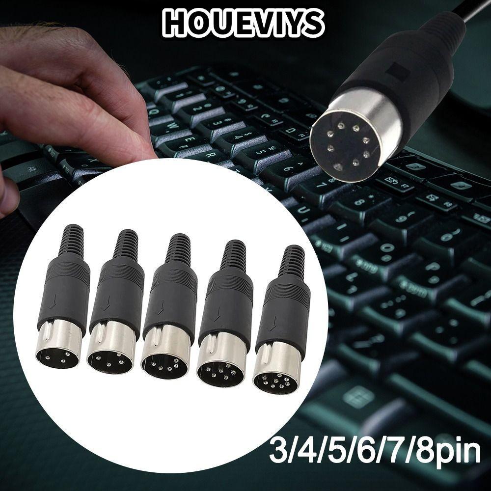 HOUEVIYS Audio AV Connector Adapter, 3pin 4pin 5pin 6pin 7pin 8 Pin Khung Xe Cáp DIN Nam Nữ Cắm, D K