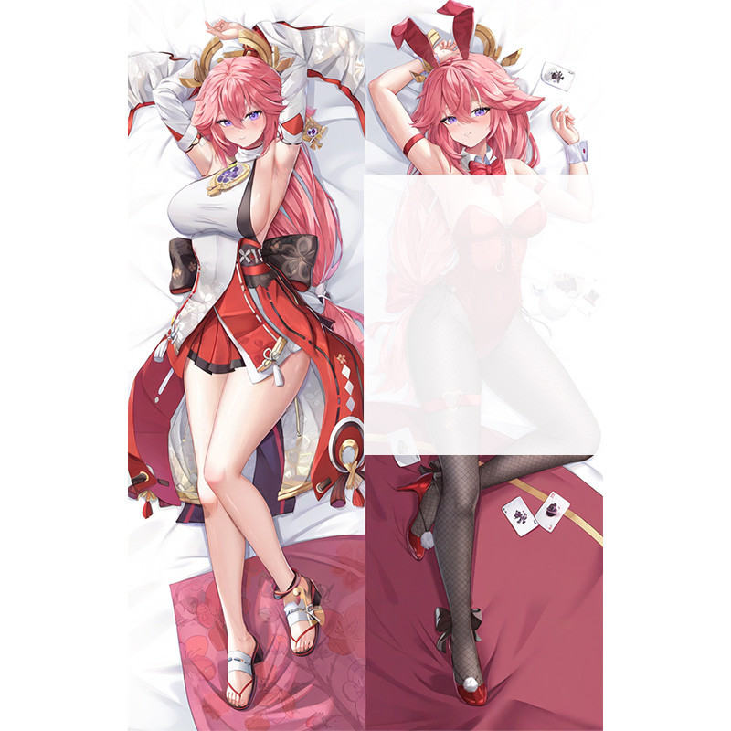 Genshin Impact Yae Miko Dakimakura Gối Ôm Cơ Thể Anime Gối Chăn Ga Gối Vỏ Gối Otaku Quà Tặng