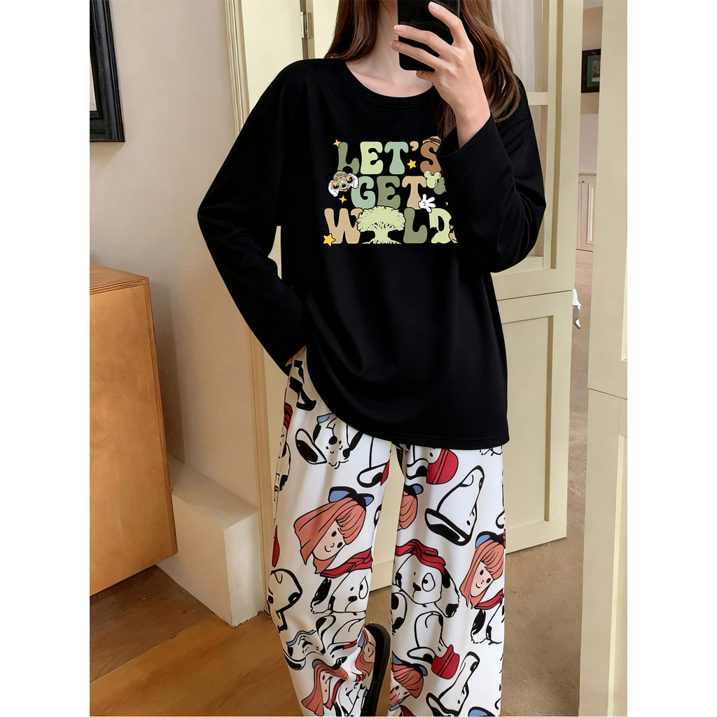 Áo thun dài tay cổ tròn in hình Disney Jungle Mickey dễ thương