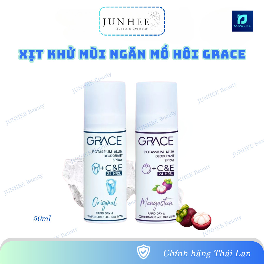 [ JUNHEE AUTH ] Xịt nách Grace Xịt khử mùi GRACE Novolife Thái Lan