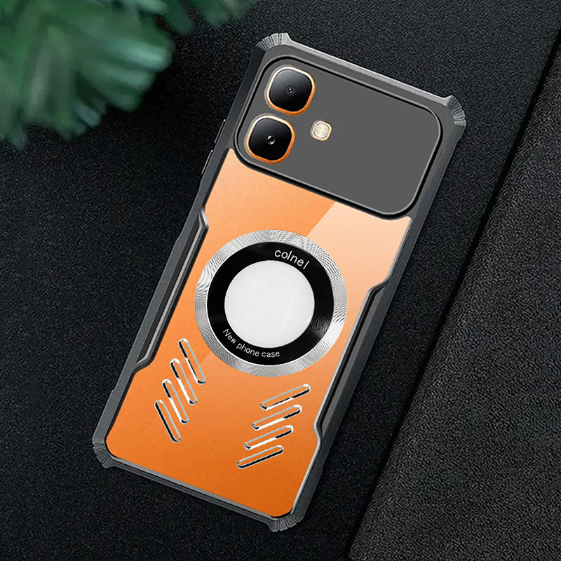 Vỏ Từ Tính Cho infinix Smart 20 10 9 8 7 4 5 6 Plus Ốp Lưng Thoáng Khí Trong Suốt Mỏng Tản Nhiệt Tou