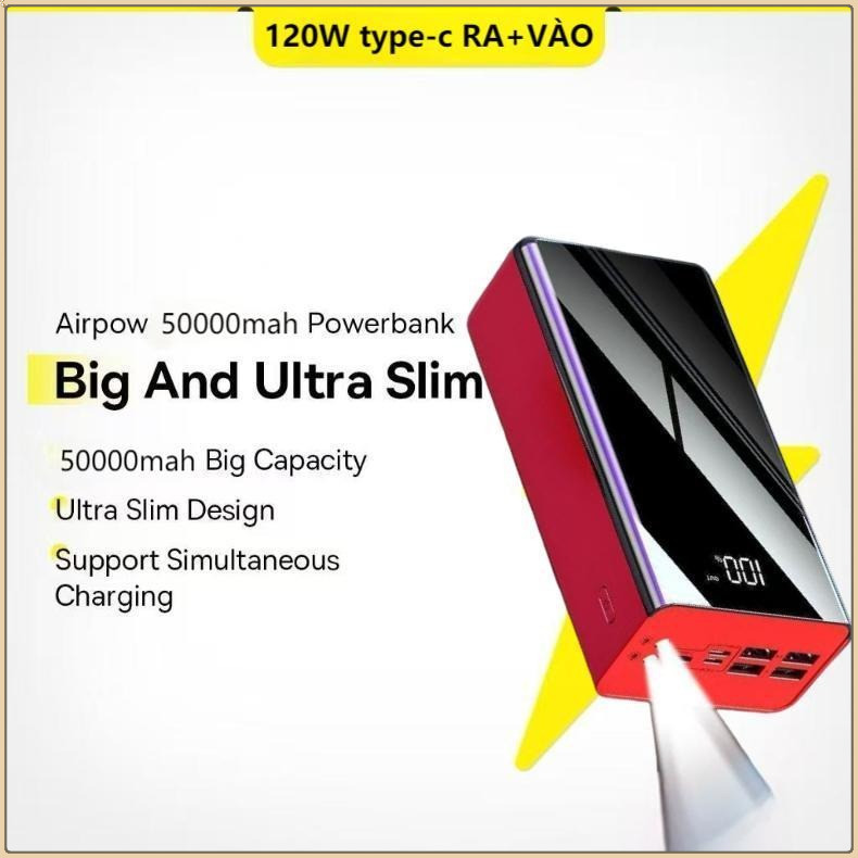 sạc dự phòng power bank 120W pd30w 80000mah 50000mah pin dự phòng màn hình led tích hợp tích hợp；Siê