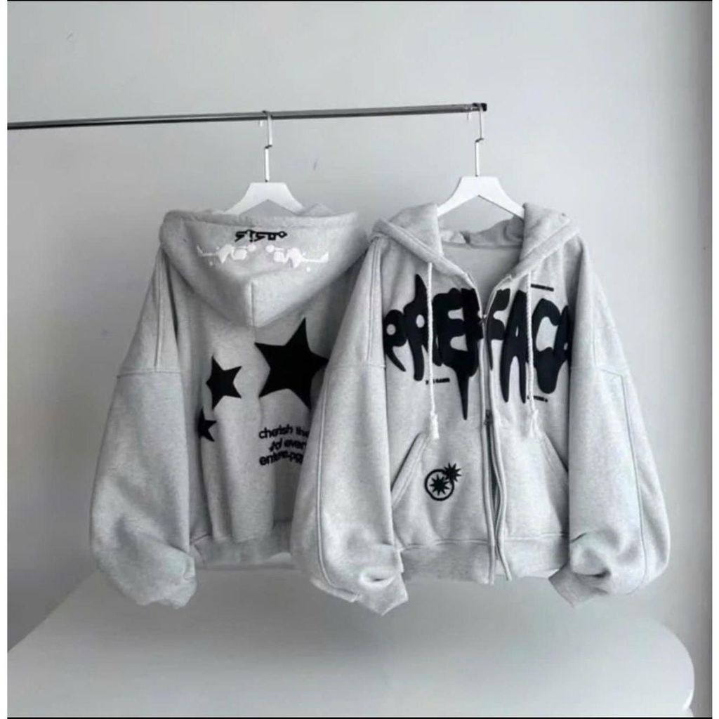 Áo Khoác Hoodie Nam Nữ FREFACE Ngôi Sao In Nổi Siêu xᶖnh HOT Trend Jaket