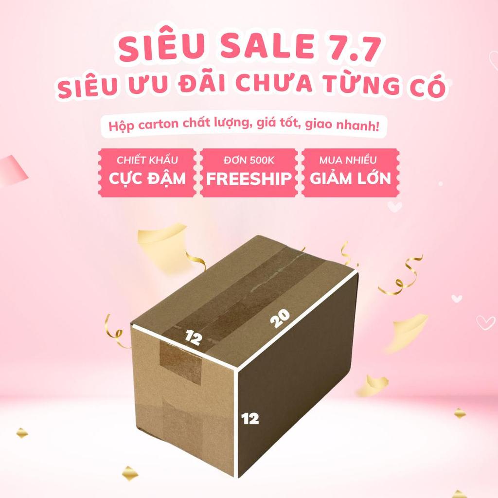 hộp carton 20x12x12 bộ 200 trơn cứng cáp