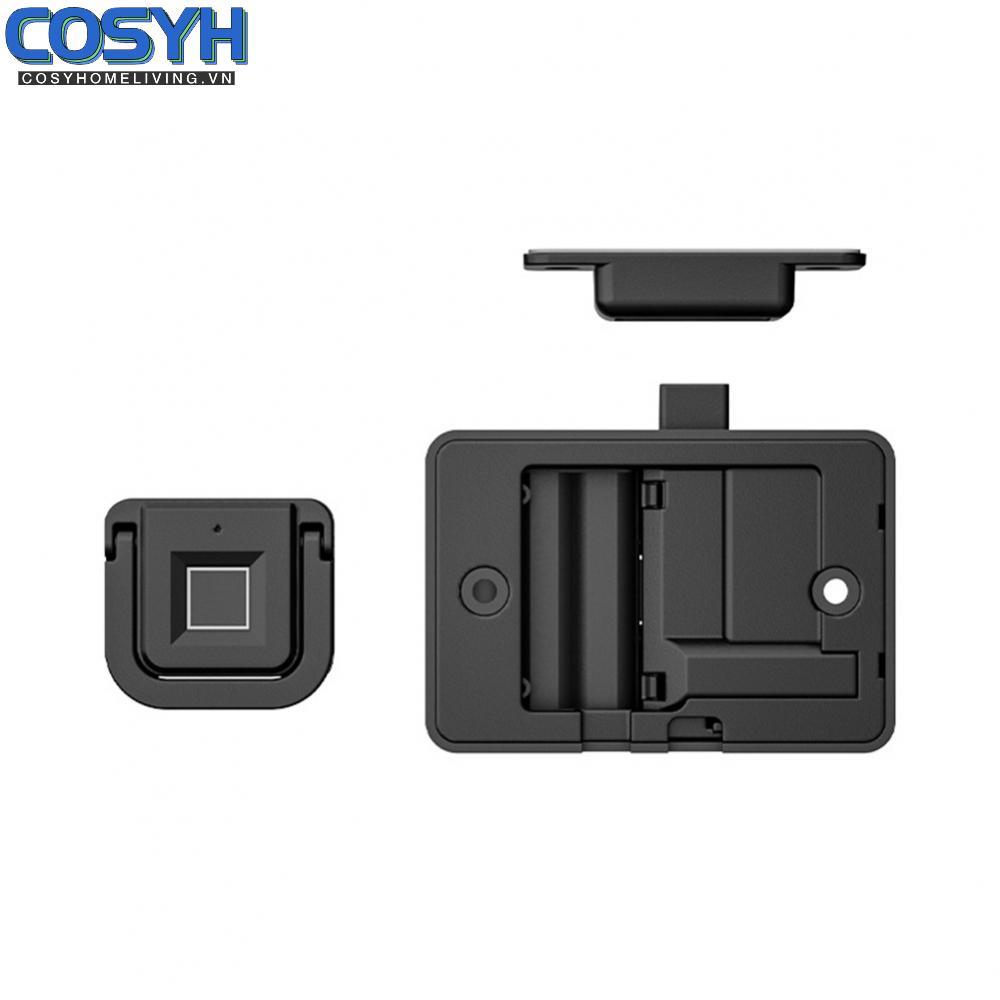 <cosyh>Keyless Biometric Fingerprint Lock for Cabinets Drawers Doors ABS Material Black