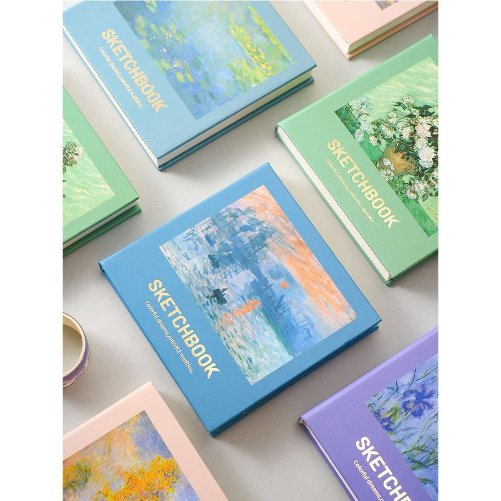 10y Oil painting sketchbook, square portable pocket sketchbook, small blank sketchbook, new product,
