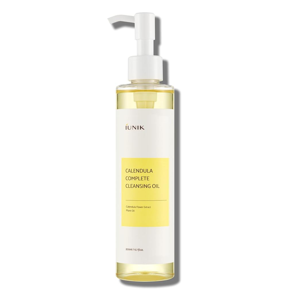 IUNIK Calendula Complete Cleansing Oil-Calendula và Jojoba Oil Sữa rửa mặt chay, Thích hợp để chăm s