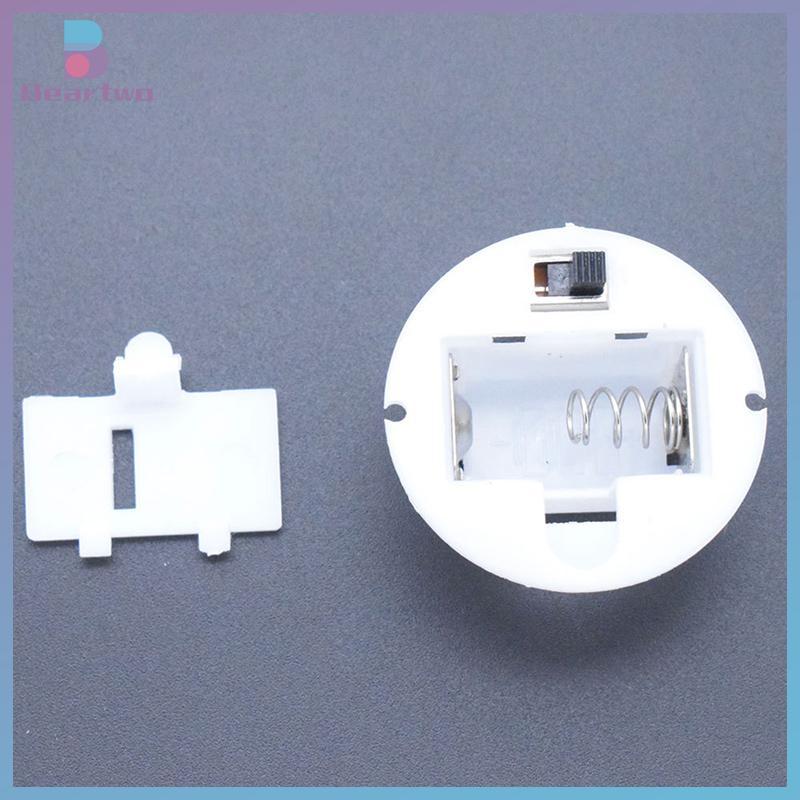 < beartwo > Hộp đựng pin có giá đỡ nắp công tắc cho bộ sắp xếp pin AG13 / LR44 Mới