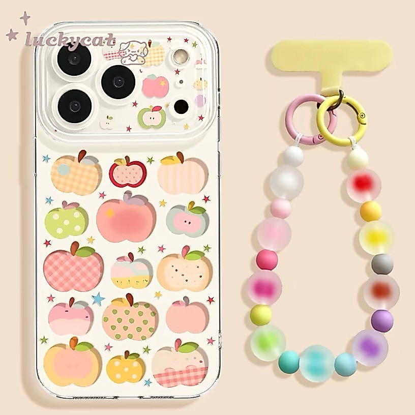 Ins Green Leaves Nhiều Màu Sắc Ngôi Sao Trái Cây Trong Suốt Ốp Lưng Điện Thoại iPhone 17 16 15 14 13
