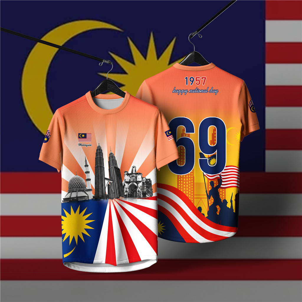 Malaysia 2026 Cờ Malaysia In Malaysia 1957 Áo thun ngắn tay ngày quốc khánh lần thứ 69
