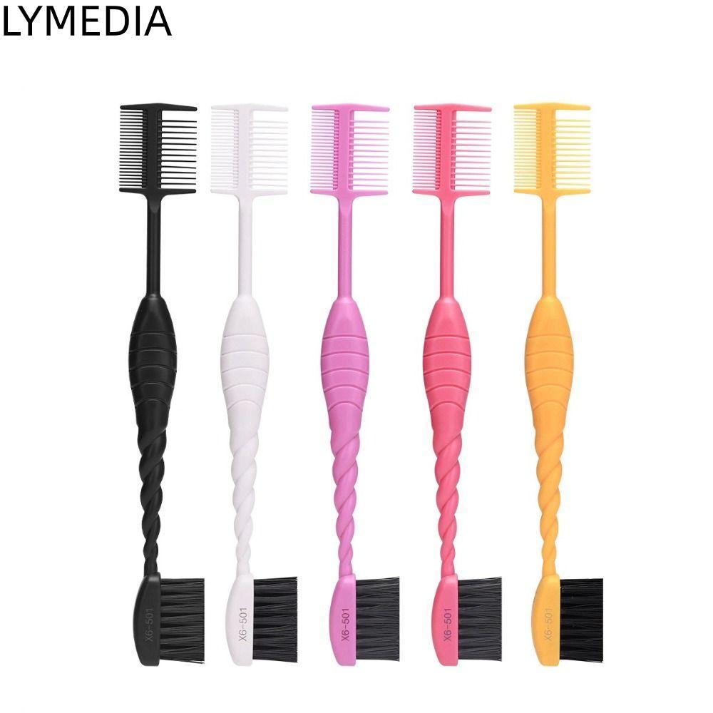 Bàn chải điều khiển cạnh LYMEDIA, Lược chải lông mày có thể gập lại góc mịn, Bàn chải bôi thuốc nhuộ