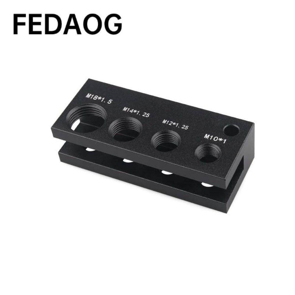 FEDAOG Spark Plug Gap Tool, Universal M10 M12 M14 M18 Bugi Gapping Tool, Nhôm Đen Bền Xe Spark Plug 