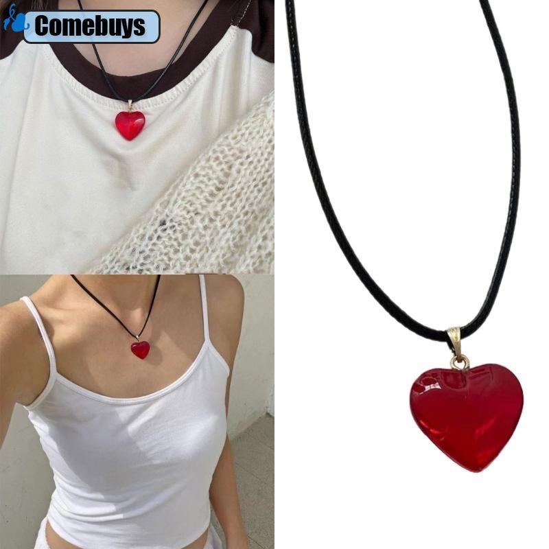 Com * Vòng cổ mặt dây chuyền trái tim pha lê Vòng cổ mặt dây chuyền tình yêu dành cho phụ nữ