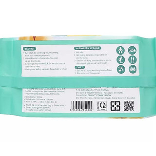 Khăn Ướt Em Bé NUNA Mềm Mại, An Toàn Không Kích Ứng Hương Phấn, 100 miếng/Bao
