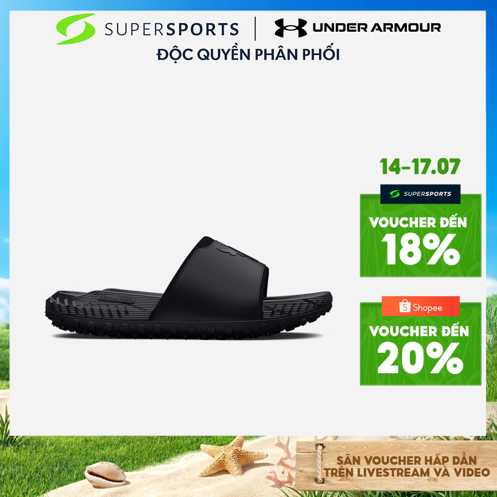 Dép Quai Ngang Unisex Under Armour Rock Sl - Đen - 3026034-001
