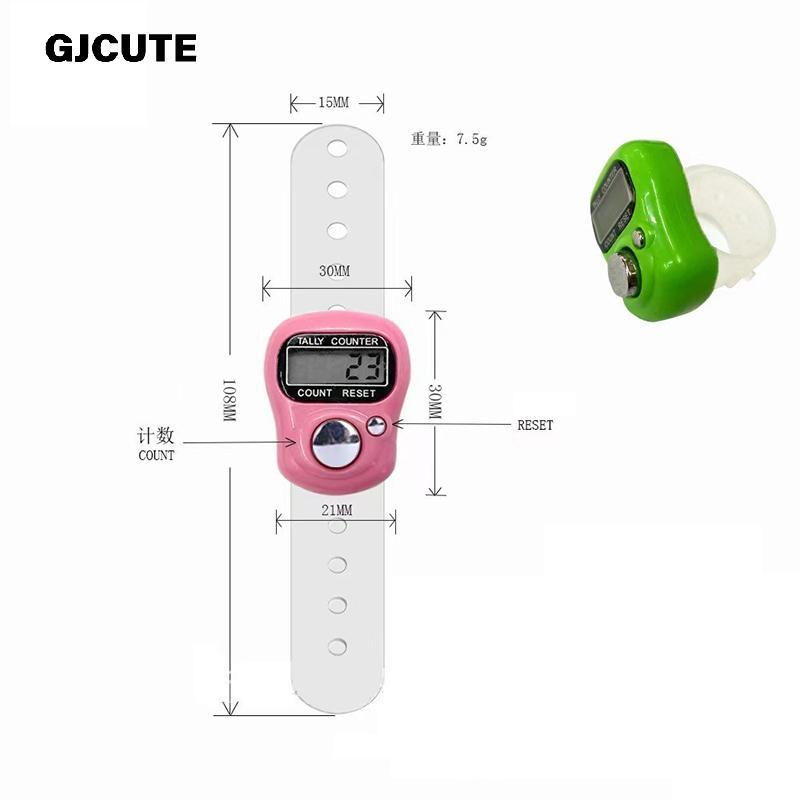 GJCUTE Finger Counter La bàn LED Điện tử cầm tay Tall Counter Clier Counter Ring WTD