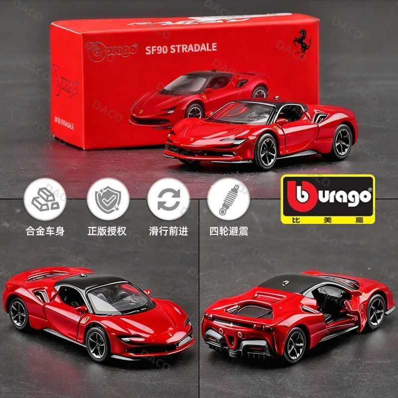 1: 64 Chính Hãng Được Ủy Quyền Quy Mô Nhỏ Supercar Model Ferrari F90 Mẫu Xe 488GTB Lafa Racing Car C