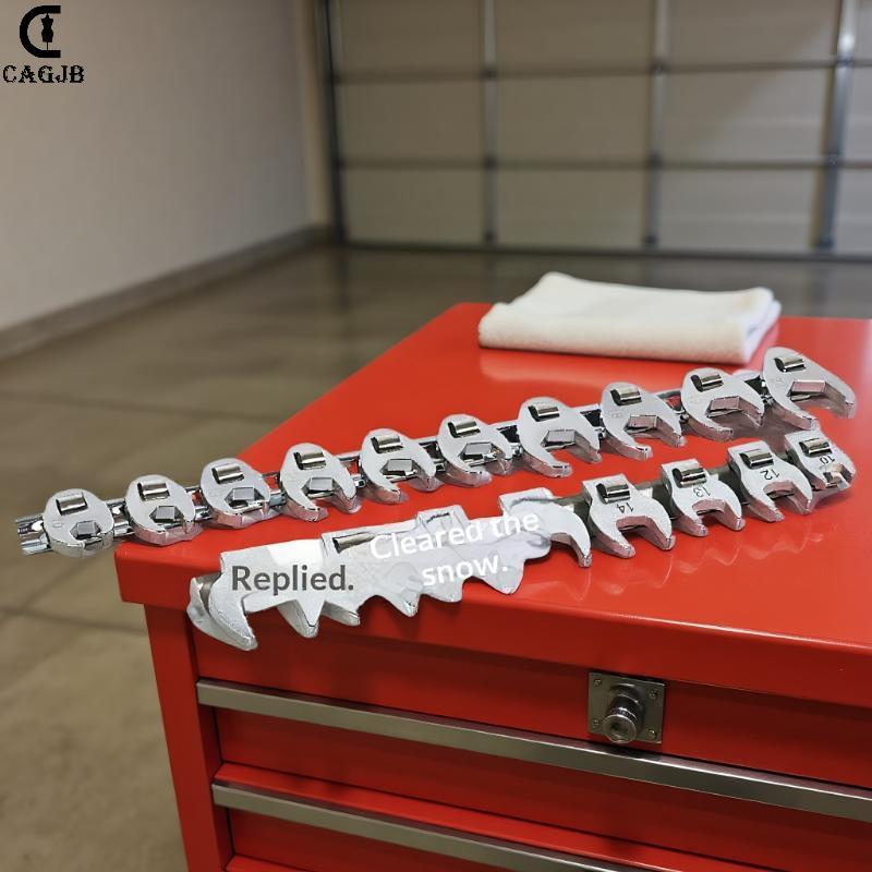 [CAGJB] Bộ cờ lê hạt lanh 9 / 11 chiếc Bộ cờ lê chân vịt có lưu trữ Bộ công cụ cờ lê đa năng Ra Horn