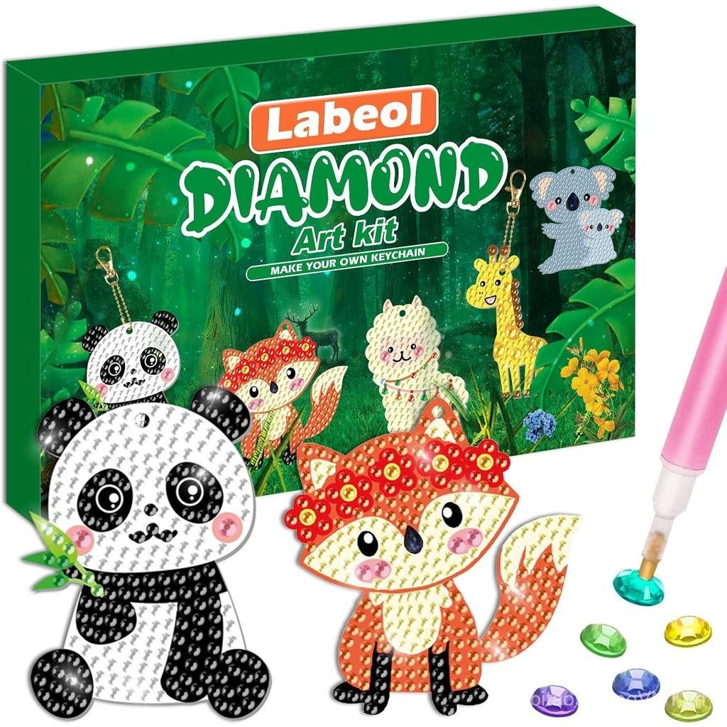 Labeol Arts and Crafts for Kids Age 8-12 - Creat Your Own GEM Móc khóa-5D Diamond Art by Numbers Bộ 