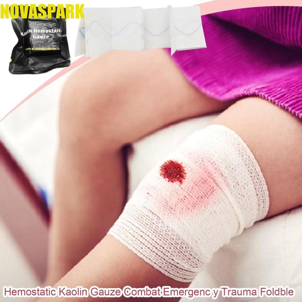 NOVASPARK Dừng Chảy Máu Gạc, Z-Fold Thiết Kế Vải Không Dệt Huyết Cầm Kaolin Gạc Chitosan Chất Liệu H