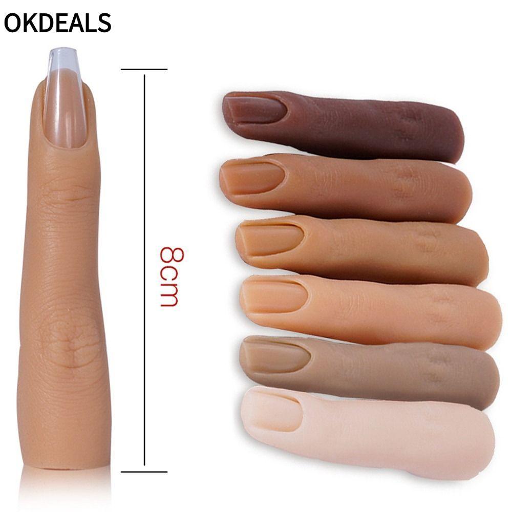 OKDEALS Mẫu ngón tay giả DIY Dụng cụ làm móng tay 6 màu