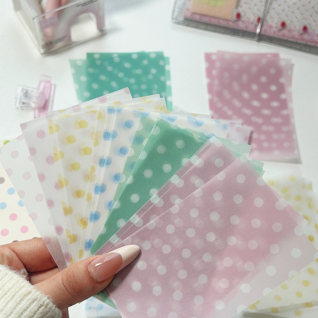 [Sẵn sàng] Sổ tay tài liệu ghi chú Sổ tay chấm bi Trang trí ins Style Dot Sticker WJG
