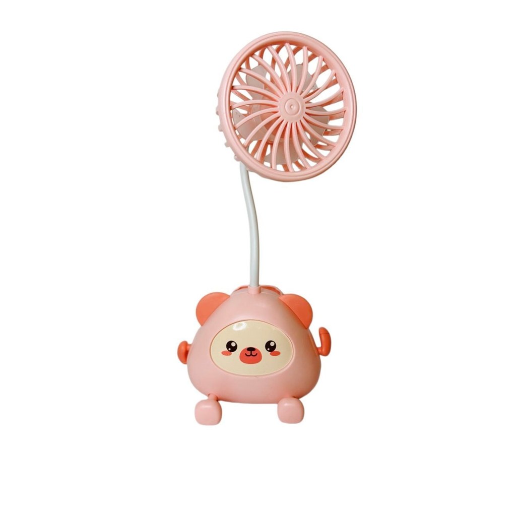 Đường Đen Dễ Thương Thú Cưng Hoạt Hình Mini Để Bàn Quạt Sinh Viên Ký Túc Xá Quạt Sạc Nhỏ Quạt Quà Tặ