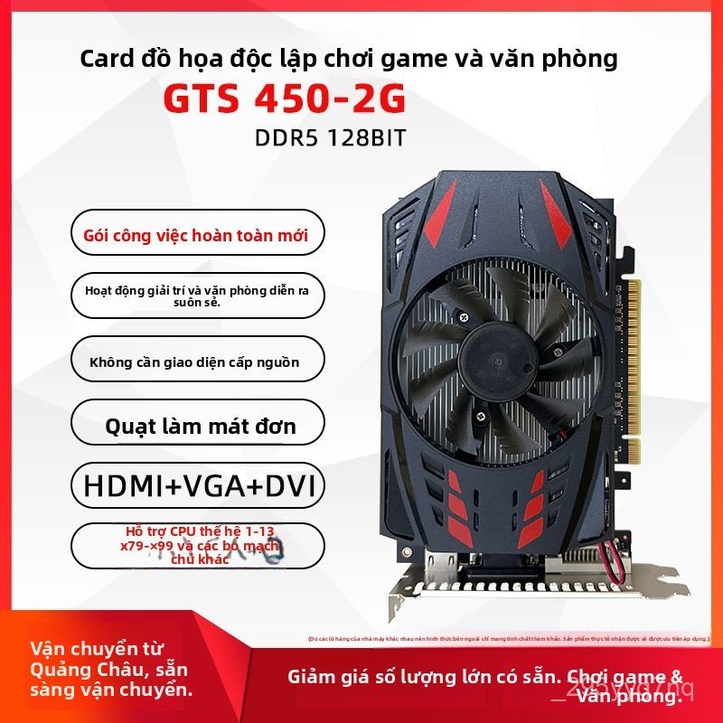 Card màn hình rời PC GTS450 4G 2G DDR5 128bit chơi game LOL đồ họa HD cực mượt mà bền đẹp bán chạy n