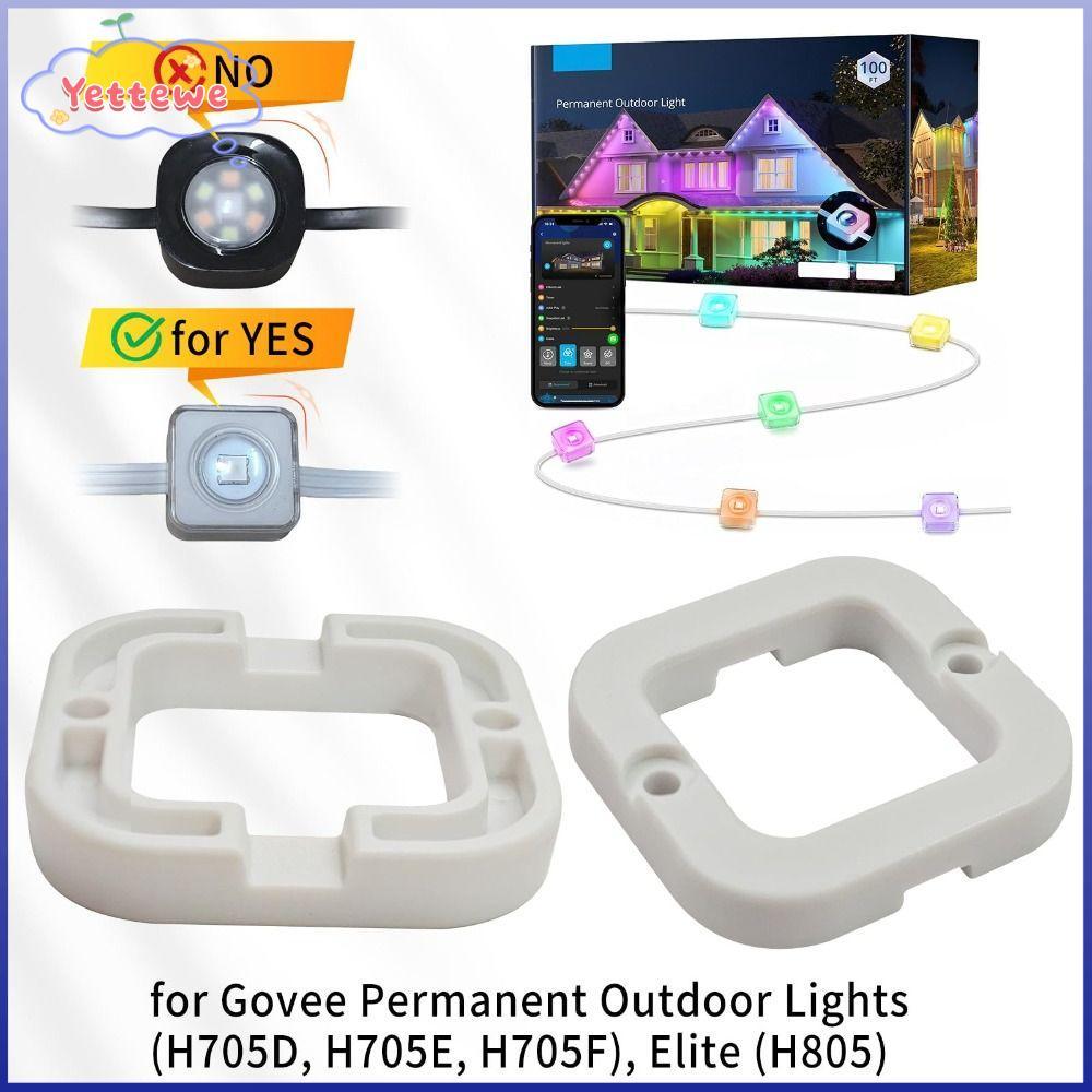 Giá đỡ đèn LED YVETTPH 5 chiếc, Giá đỡ đèn ngoài trời chịu được thời tiết, Dễ dàng cài đặt H705 Kẹp 