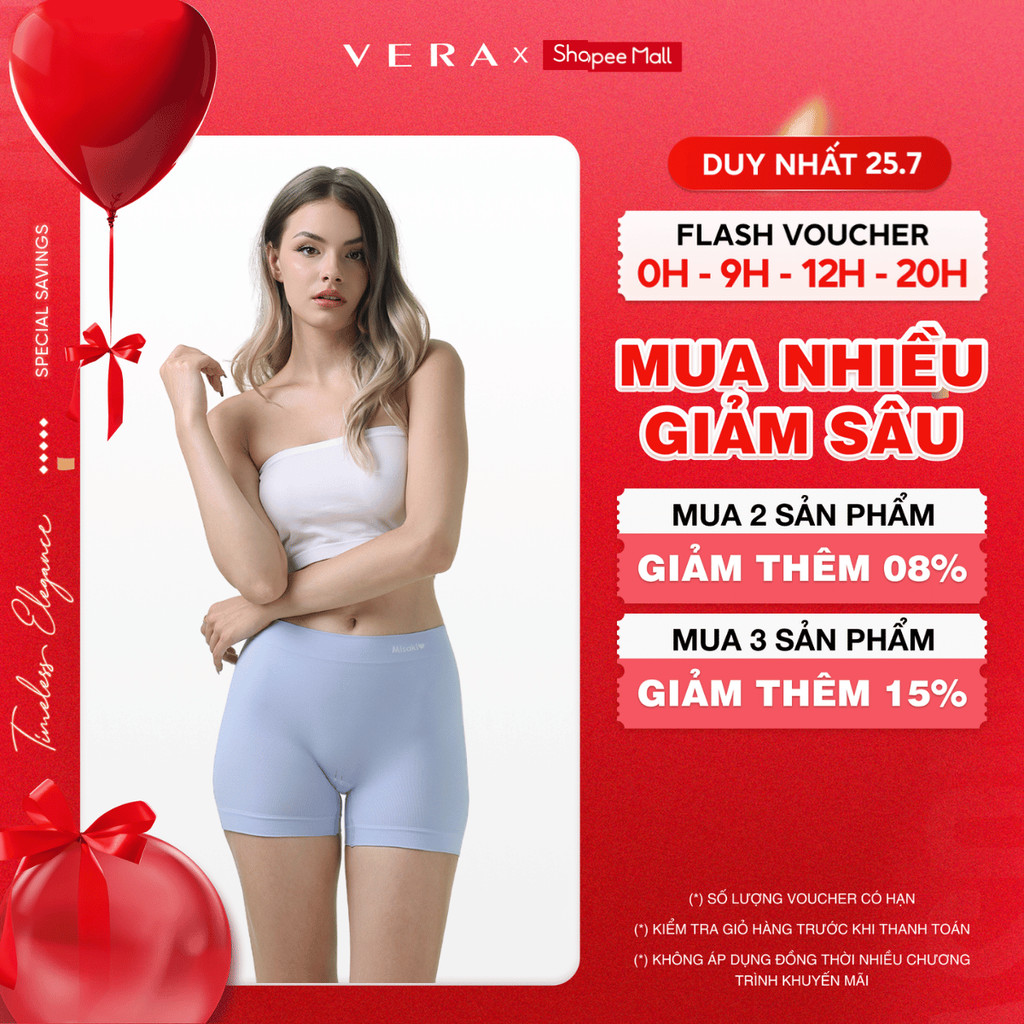 Quần boyshort nữ Misaki polyamide trơn - M1071
