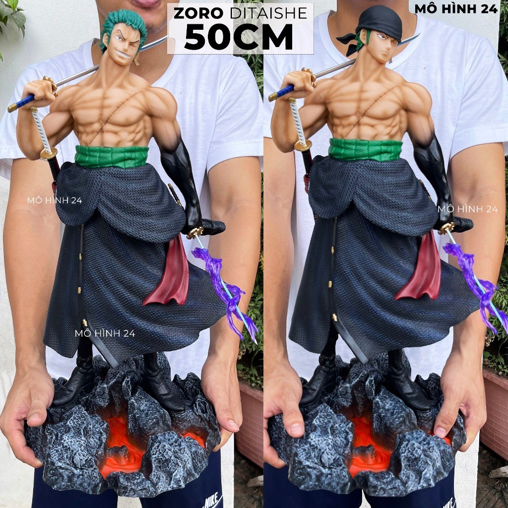 [CAO 50CM] MÔ HÌNH Zoro Ditaishe 50cm bản nhựa PVC Roronoa Zoro 5 đầu cầm kiếm haki figure one piece