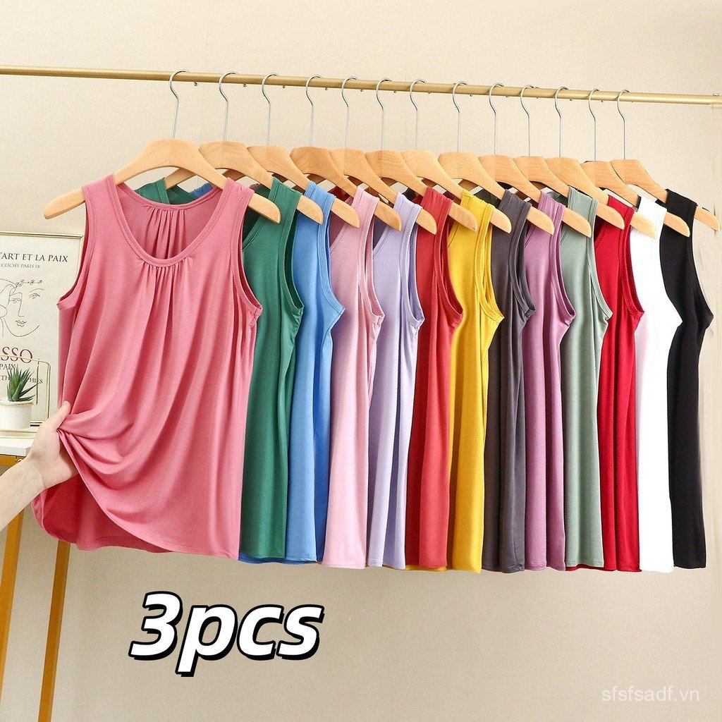 （3pcs）女式背心  Áo Balo Nữ Phối Màu BYJANE, Áo Tanktop Ôm Body Co Giãn Tôn Dáng Hot Trend
