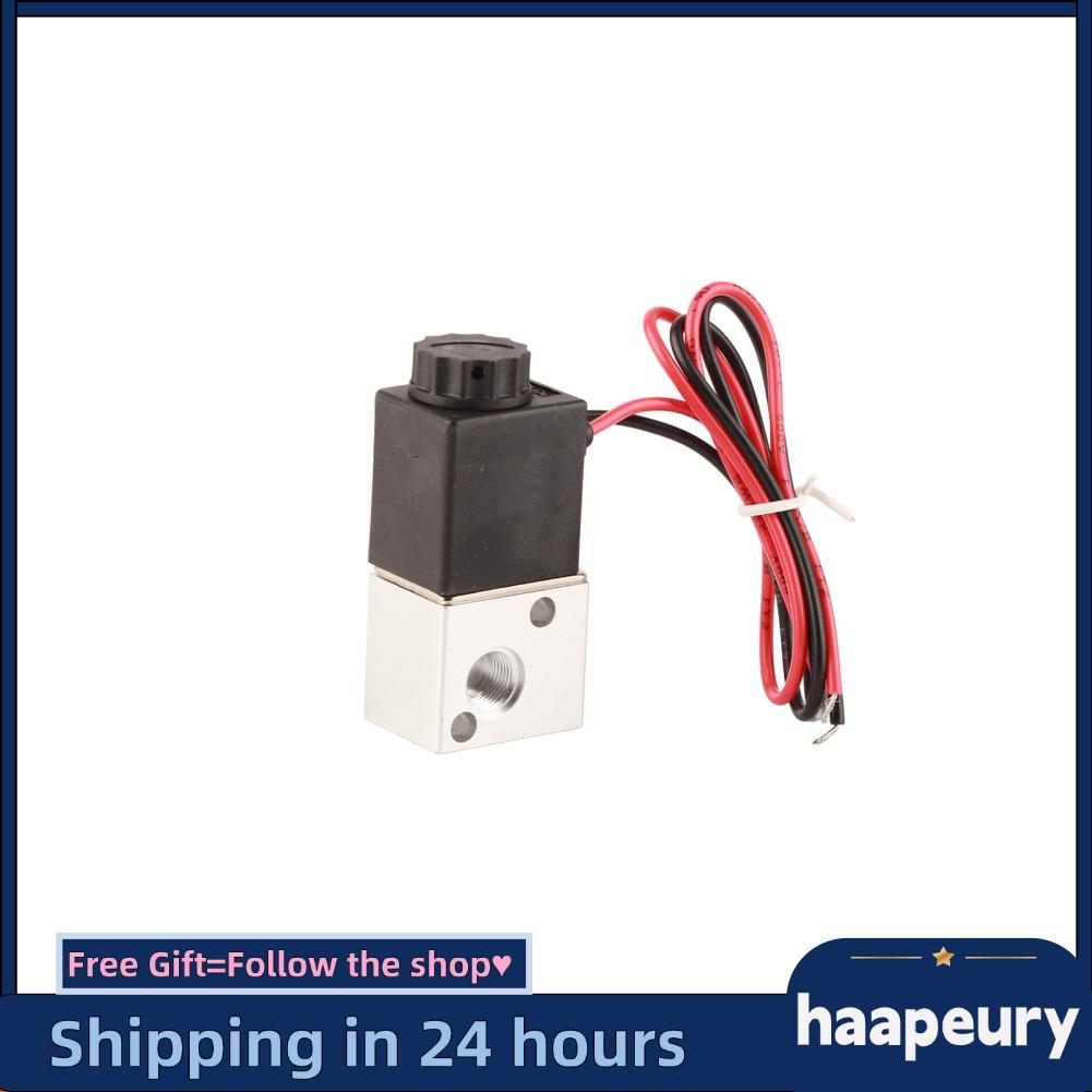Haape Van Điện Từ Điện 3V1-06 DC 12V/24V 3 Cách 2 Vị Trí 1/8 BSP Van Khí Nén Thường Đóng (DC12V)