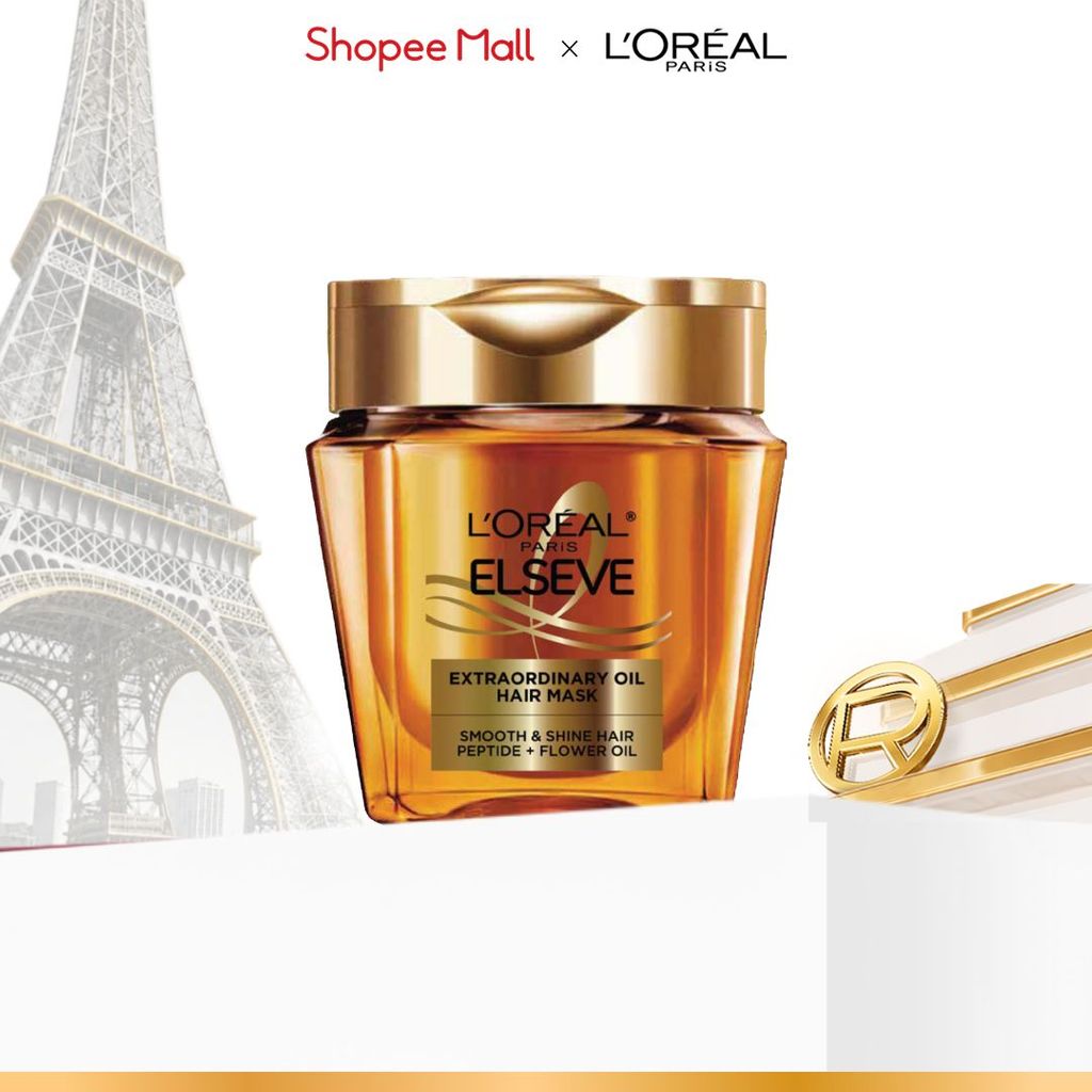 Mặt nạ ủ tóc chuyên sâu gold peptide phục hồi hư tổn giúp suôn mượt tóc L’Oreal Paris Extraordinary 