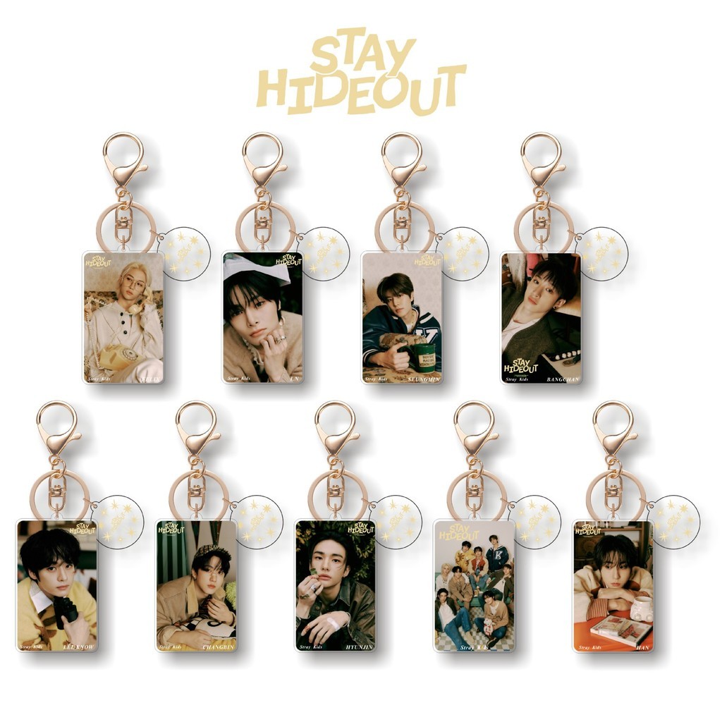 Straykids straykids Acrylic Móc Khóa Huang Hyun Chen Lee Long Fu Lee Min Ho Han Ji Cheng Kim Seung M