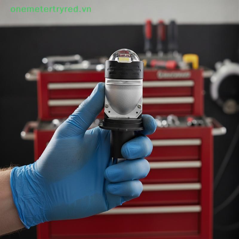 Metertryred H4 Mini Lens Bi LED Máy Chiếu Bóng Đèn Pha Canbus Turbo 6000K Trắng IP67 Chống Thấm Nước