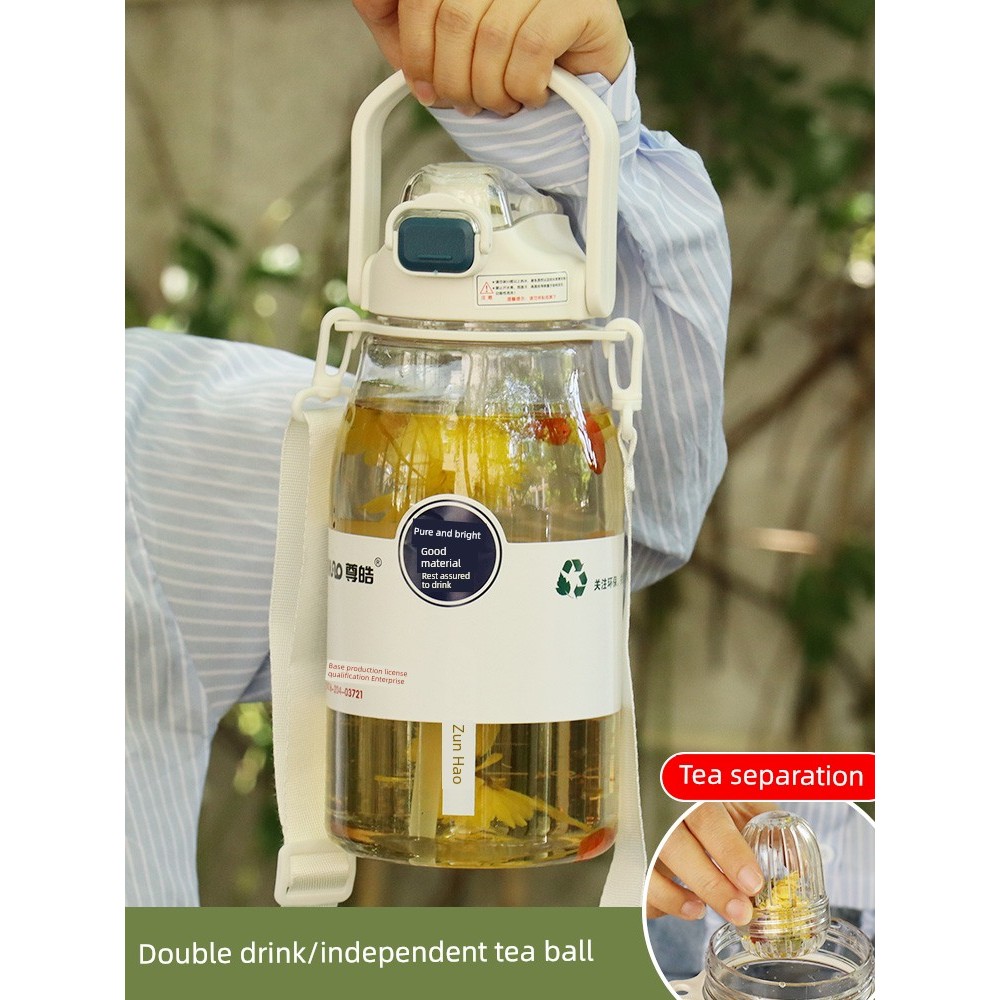 ly nước giữ nhiệt ly giữ nhiệt có ống hút Cốc pha trà hoa thể thao cỡ lớn 1500ml cho nữ