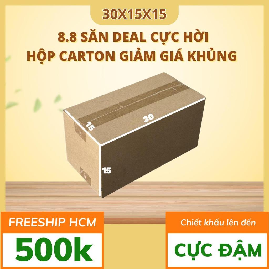 hộp carton đóng gói hàng 30x15x15 bộ 150