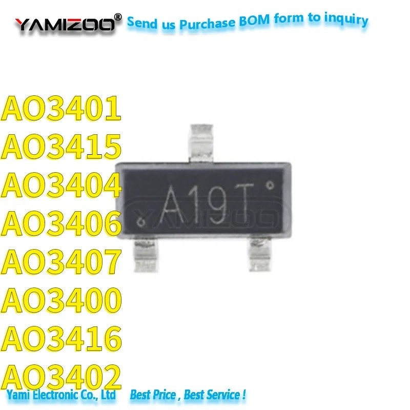 1-5 CÁI AO3407 3407 SOT23-3 AO3400 AO3401 AO3402 AO3404 AO3406 AO3407 AO3415 AO3416 Bán buôn Chip ic