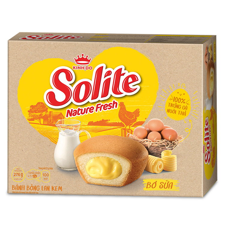 Bánh Solite tròn kem vị bơ sữa 276g - 45537