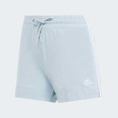 adidas Phong cách sống Quần Short Ôm Dáng Essentials 3 Gạch Nữ Màu xanh da trời IR7460