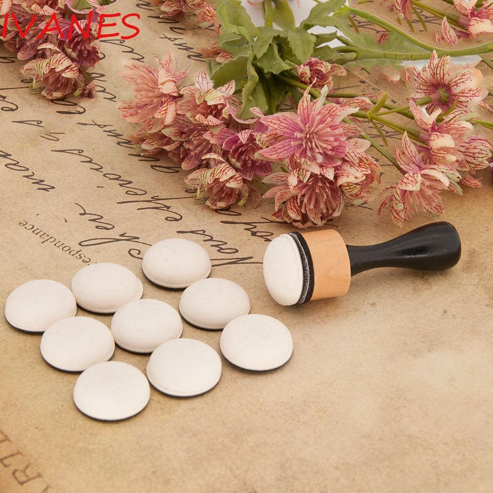 IVANES Mini Ink Paints Mixing Blending Tools, DIY Scrapbooking Foam Flat Domed Foam Refills Tool, Ca