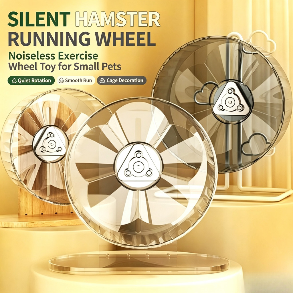 Bánh xe chạy bộ im lặng Hamster Đồ chơi bánh xe tập thể dục không ồn ào cho Hamster Syria Phụ kiện t