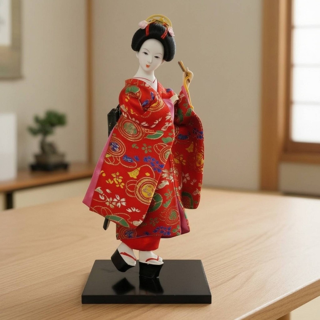 Búp bê Kimono Geisha Nhật Bản Nghệ thuật Búp bê Geisha Nhật Bản Sáng nghệ thuật cho người sưu tập, đ