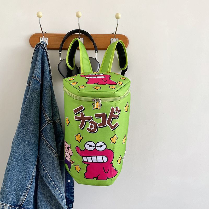 New Product#ins Unique school bag Crayon Shin-chan large-capacity backpack with cute crocodile and c