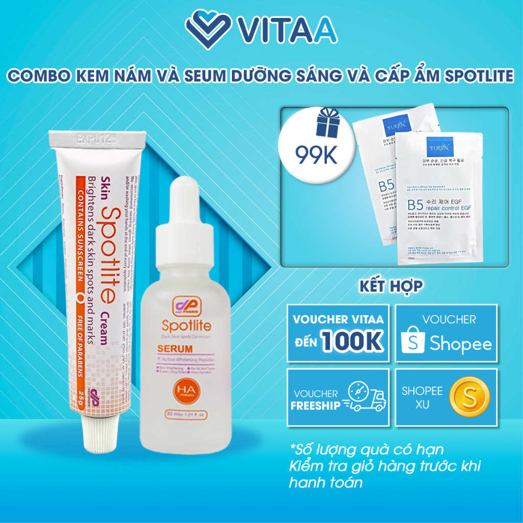 Combo Hỗ Trợ Sáng Da Mờ Nám Spotlite Giúp Da Căng Mịn