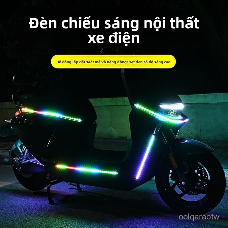 Dây đèn led chống nước trang trí gầm xe yên xe máy xe điện hiệu ứng đổi màu cực đẹp