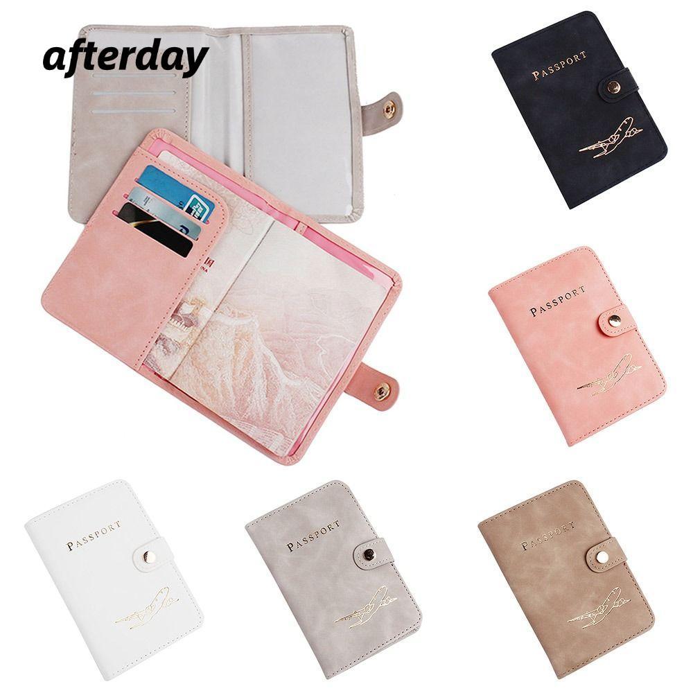 AFTERDAY568 Thẻ tín dụng Hộ chiếu Giá đỡ bảo vệ du lịch Bao da PU Thẻ ID